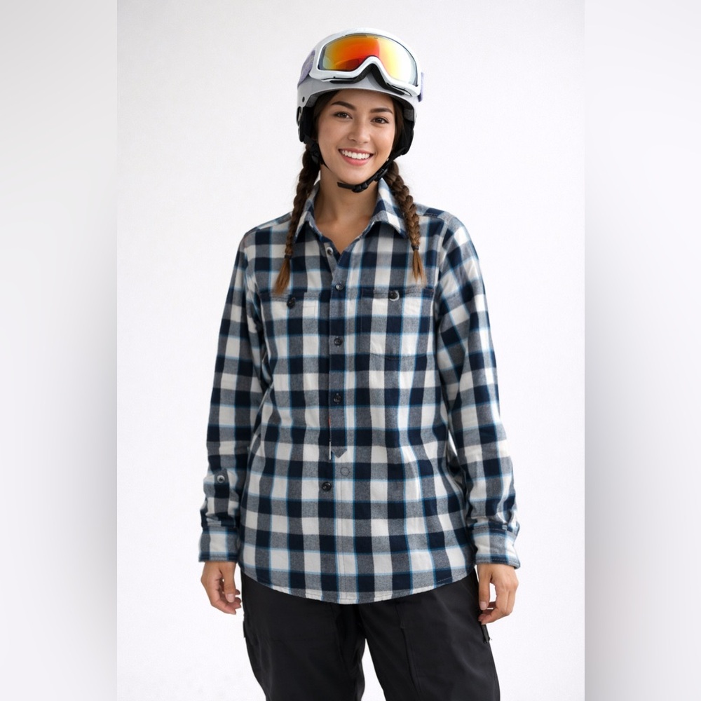 Burton Black Plaid Dryride‎ Popover Shirt Sz. XS